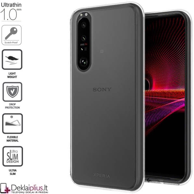 Silikoninis dėklas 1.0 mm storio - permatomas (telefonui Sony Xperia 1 III) Silikoninis dėklas 1.0 mm storio - permatomas (telefonui Sony Xperia 1 III)